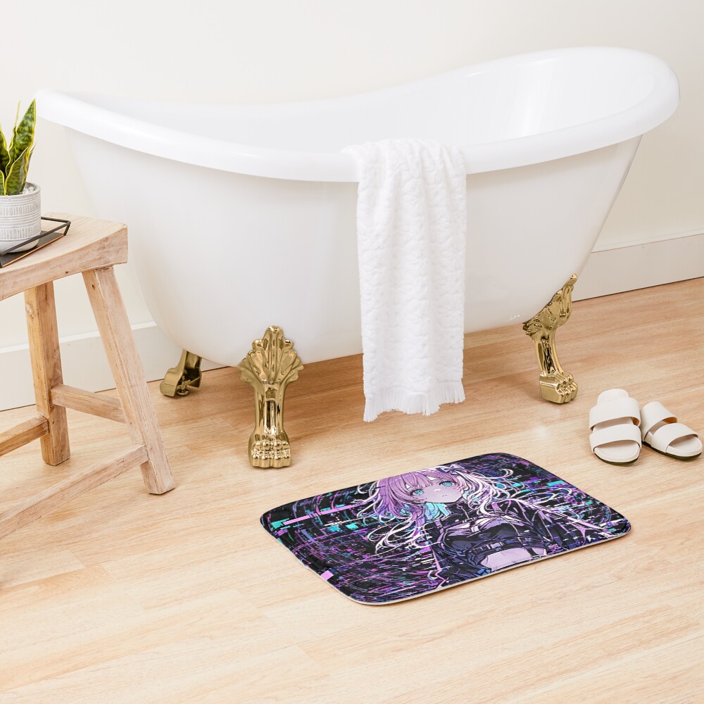 Vista previa del artículo con la obra «Alfombra de baño», diseñado y vendido por RandomViewer.