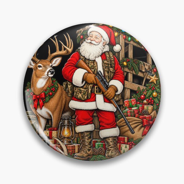 Item preview, Deer Hunting Santa Christmas Xmas designed and sold by teesterra.