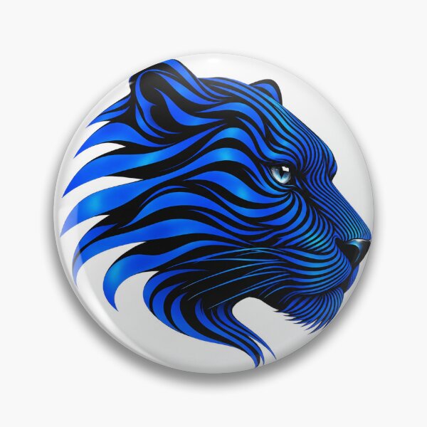 Item preview, Cobalt Panther Blue and Black Wildlife Art designed and sold by sasaPRO.