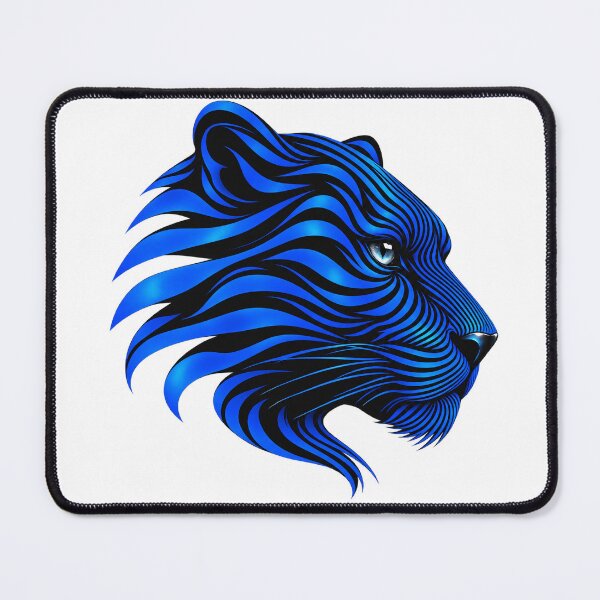 Item preview, Cobalt Panther Blue and Black Wildlife Art designed and sold by sasaPRO.