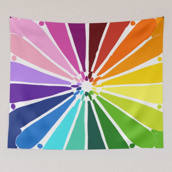 Item preview, Lineless Rainbow Color Wheel Mandala | Vibrant Vector Mosaic Art designed and sold by FioreDiCiliegio.
