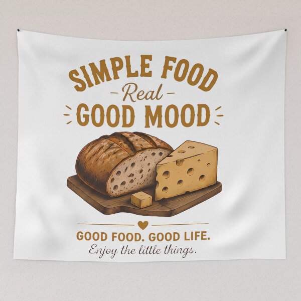 Item preview, Simple Food Real Good Mood Good Life for food lovers designed and sold by Afnan Store.