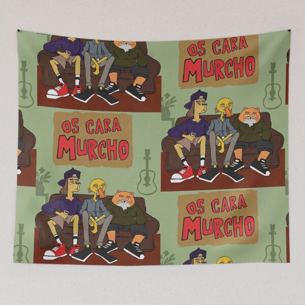 Aperçu de l'œuvre Os cara murcho – Cartoon Friends on the Couch créée et vendue par Borbulhastudio.