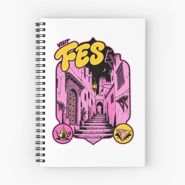 Aperçu de l'œuvre Visit Fes ruelle marocaine au style rétro créée et vendue par sasaPRO.