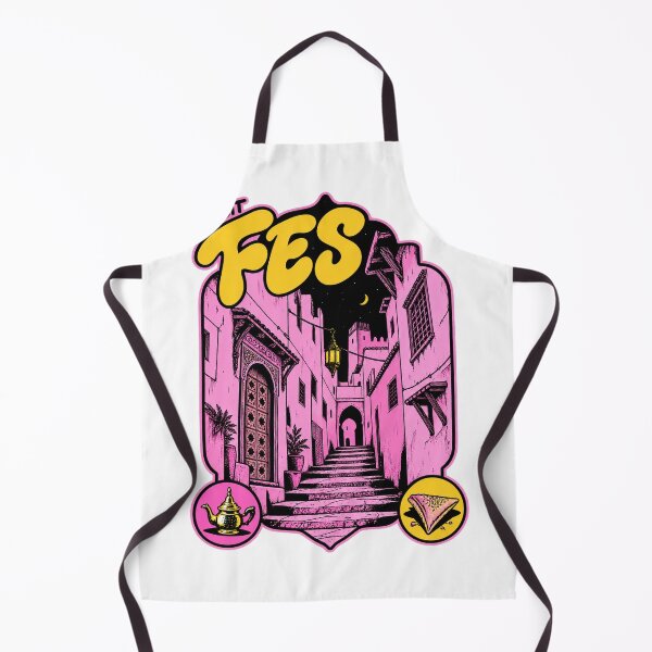 Item preview, Visita Fez Retro Moroccan Medina Travel Art designed and sold by sasaPRO.