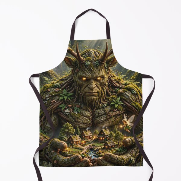 Item preview, Enchanted Forest Guardian and Fairy Village – Mystical Nature Spirit Fantasy Artwork designed and sold by DrakariArt.