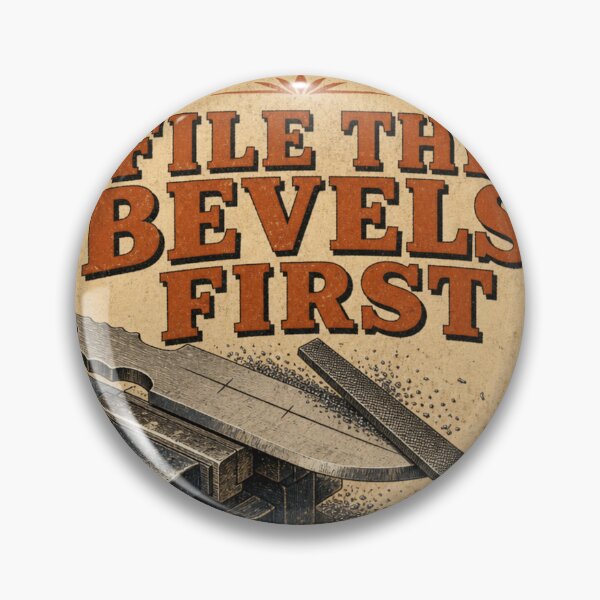 Item preview, File The Bevels First – Knifemaking Grinding Bench Tool Catalog Sign designed and sold by BoosterShop.