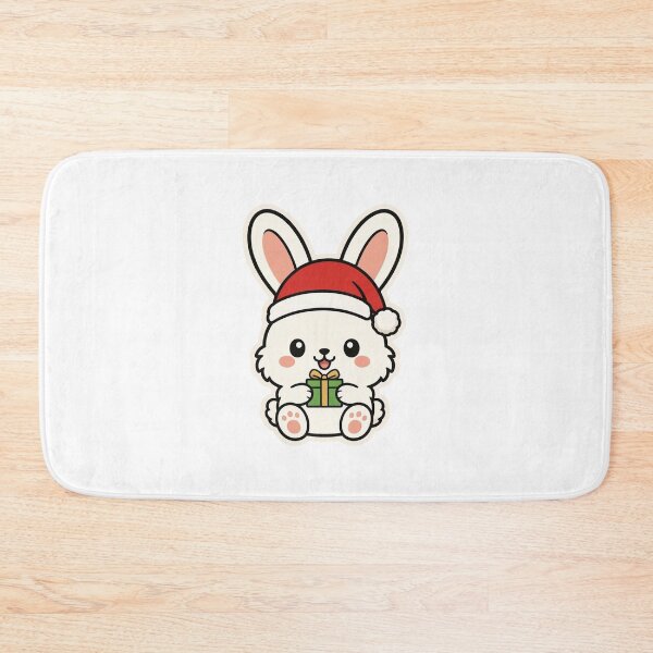 Item preview, Cute Rabbit Sitting With a Gift – Adorable Festive Holiday Animal designed and sold by Confuzz1ed.