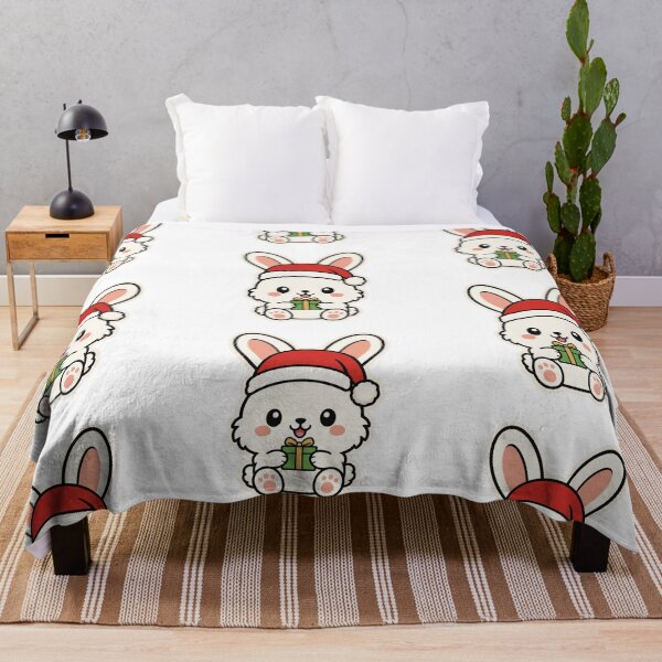 Item preview, Cute Rabbit Sitting With a Gift – Adorable Festive Holiday Animal designed and sold by Confuzz1ed.