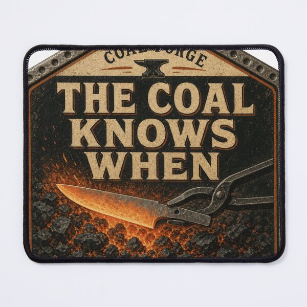 Item preview, The Coal Knows When – Coal Forge Blade Color Tool Catalog Sign designed and sold by BoosterShop.