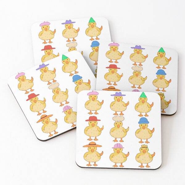 Artikelvorschau, Entenhut-Sticker-Set – Neun Enten mit Hüten entworfen und verkauft von BysonDesigns.