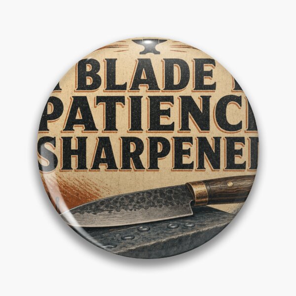 Artikelvorschau, A Blade Is Patience Sharpened – Schleifstein Messer Schärfen Werkzeugkatalog entworfen und verkauft von BoosterShop.