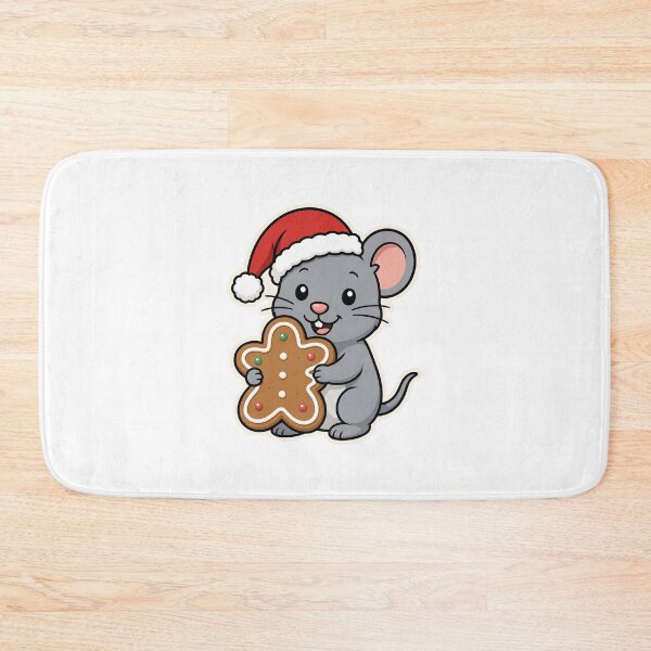 Item preview, Cute Mouse Holding Gingerbread Cookie – Adorable Christmas Holiday Animal designed and sold by Confuzz1ed.