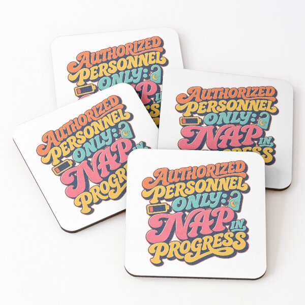 Item preview, Authorized Personnel Only: Nap In Progress" Retro Groovy Typography Design designed and sold by Per My Last Nerve Studio.
