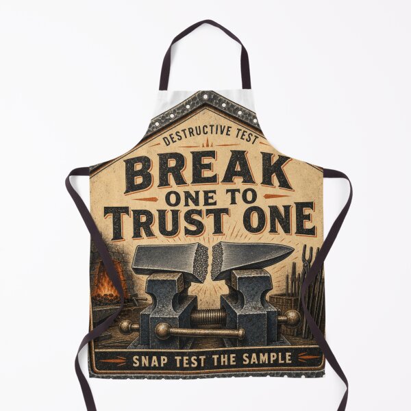 Item preview, Break One To Trust One – Knifemaker Snap Test Metallurgy Tool Catalog Sign designed and sold by BoosterShop.