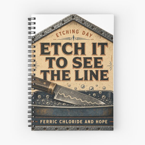 Item preview, Etch It To See The Line – Knifemaking Blade Etching Temper Line Sign designed and sold by BoosterShop.