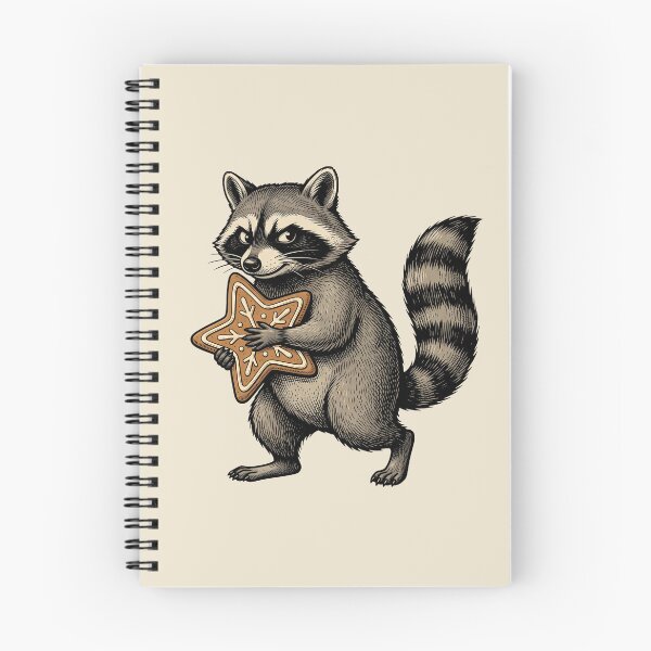 Item preview, Vintage Raccoon Cookie Thief with Gingerbread designed and sold by Rariks.