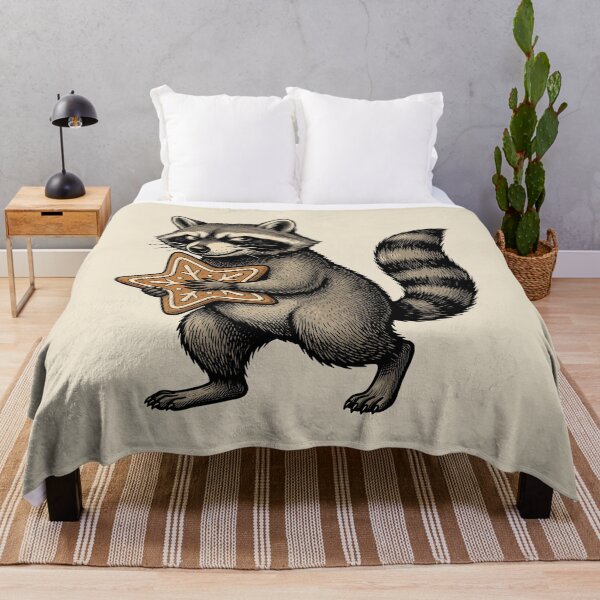 Item preview, Vintage Raccoon Cookie Thief with Gingerbread designed and sold by Rariks.