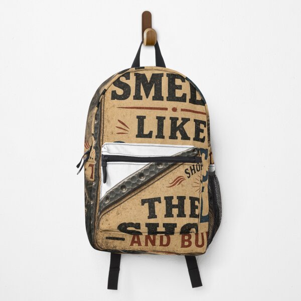 Item preview, The Shop Smells Like Quench Oil – Knifemaker Funny Forge Tool Catalog Sign designed and sold by BoosterShop.