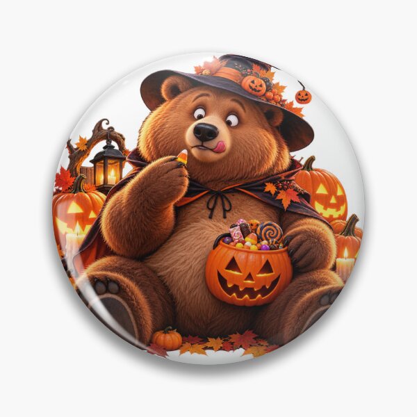Item preview, Cute Halloween Bear Witch Pumpkin Spooky Fall Design designed and sold by RAYOUS.
