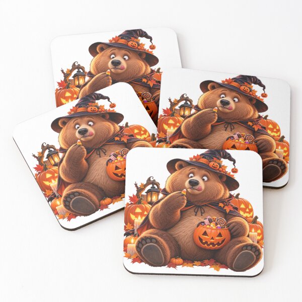 Item preview, Cute Halloween Bear Witch Pumpkin Spooky Fall Design designed and sold by RAYOUS.