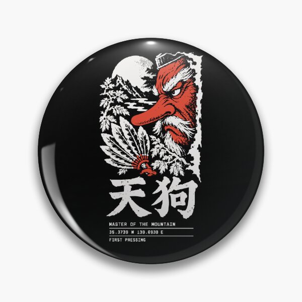 Item preview, tengu mask woodblock tour list tee designed and sold by WAVE-JP.