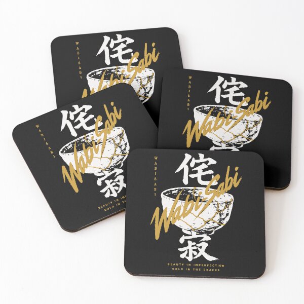 Item preview, Wabi Sabi Kintsugi - Broken Tea Bowl Gold Cracks Ink designed and sold by WAVE-JP.