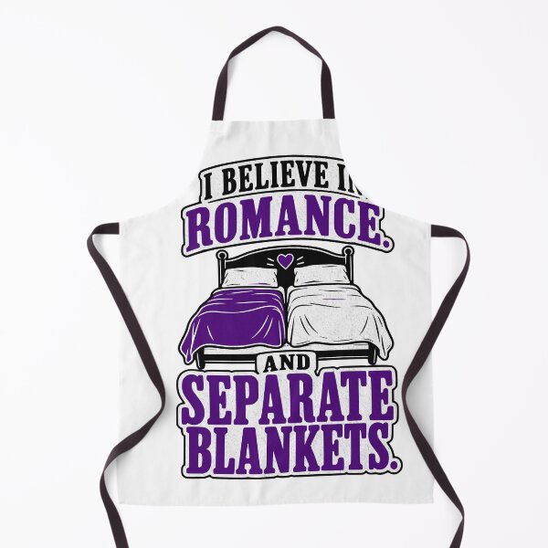 Item preview, "I Believe In Romance And Separate Blankets" Retro Couple Typography Design designed and sold by Per My Last Nerve Studio.