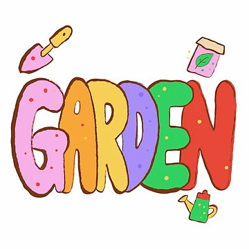 Artwork thumbnail, Garden - Hand-Lettered Riso Word by BysonDesigns