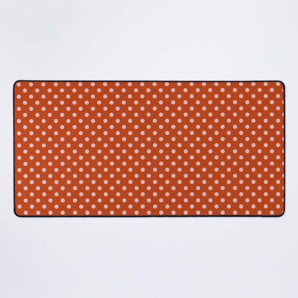 Item preview, Pale Pink Polka Dots on Terracotta Brown designed and sold by Pinkdeer Designs.