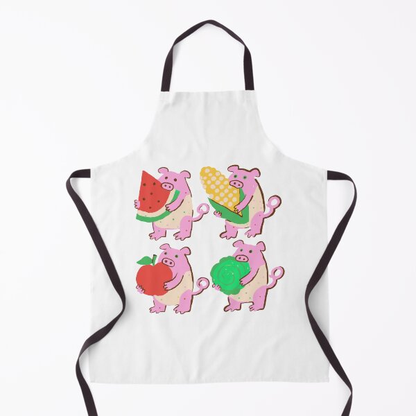 Item preview, Pig Food Sticker Pack - Four Pigs With Snacks designed and sold by BysonDesigns.