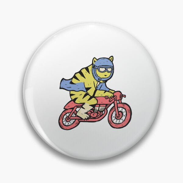 Artikelvorschau, Motorrad Tiger lehnt sich in eine Kurve entworfen und verkauft von BysonDesigns.
