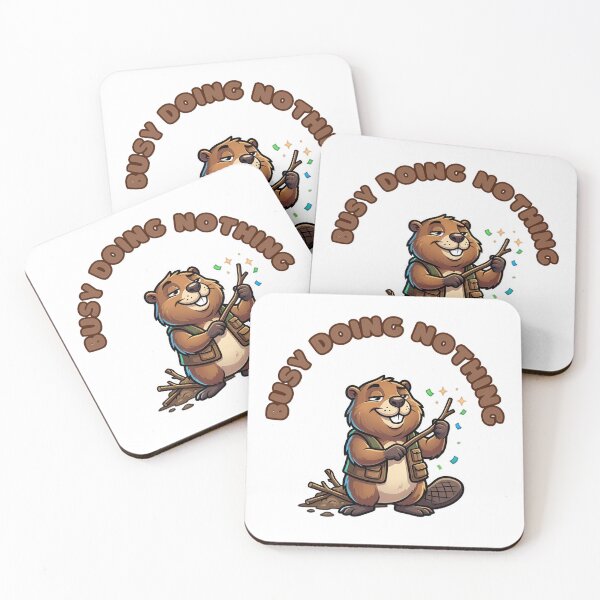 Item preview, Busy Doing Nothing Beaver Cartoon designed and sold by ZeroContextArt.