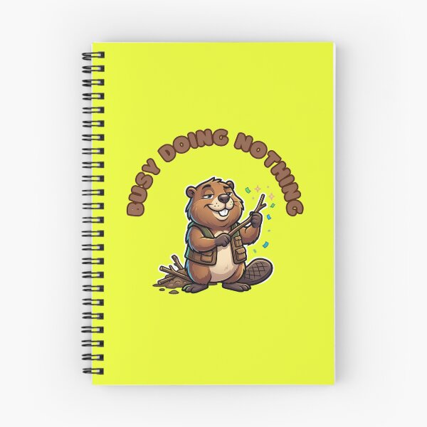 Item preview, Busy Doing Nothing Beaver Cartoon designed and sold by ZeroContextArt.