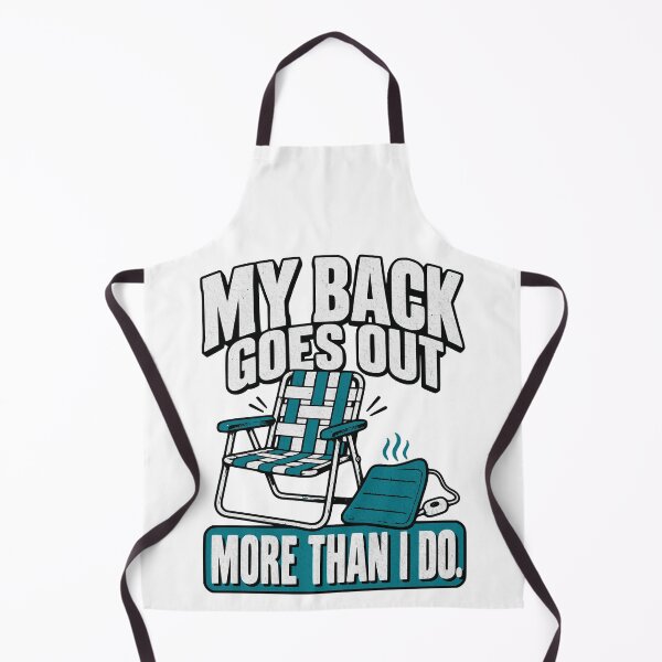 Item preview, "My Back Goes Out More Than I Do" Retro Funny Back Pain Design designed and sold by Per My Last Nerve Studio.