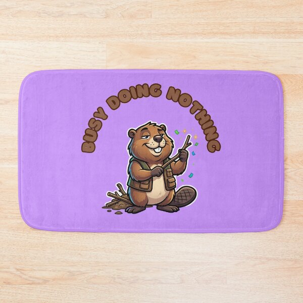 Item preview, Busy Doing Nothing Beaver Cartoon designed and sold by ZeroContextArt.