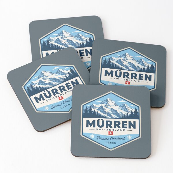Item preview, Murren Ski Switzerland Skiing Alps Sticker TShirt 05 designed and sold by OuterShellUK.