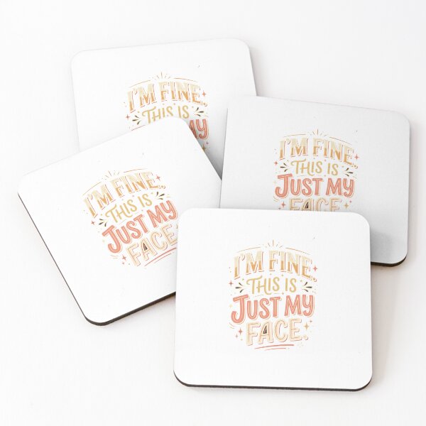 Item preview, I'm Fine This Is Just My Face Funny Sarcastic T-Shirt designed and sold by FitEnvy.