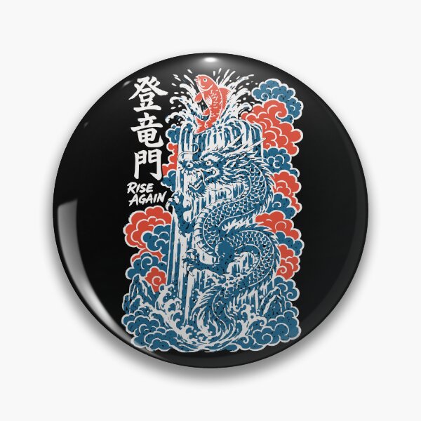 Item preview, Toryumon Rise Again - Dragon Waterfall Sumi Ink Art designed and sold by WAVE-JP.