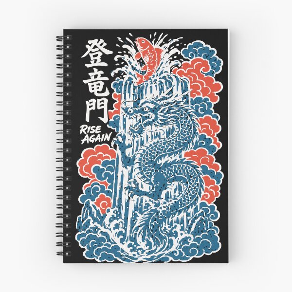Item preview, Toryumon Rise Again - Dragon Waterfall Sumi Ink Art designed and sold by WAVE-JP.