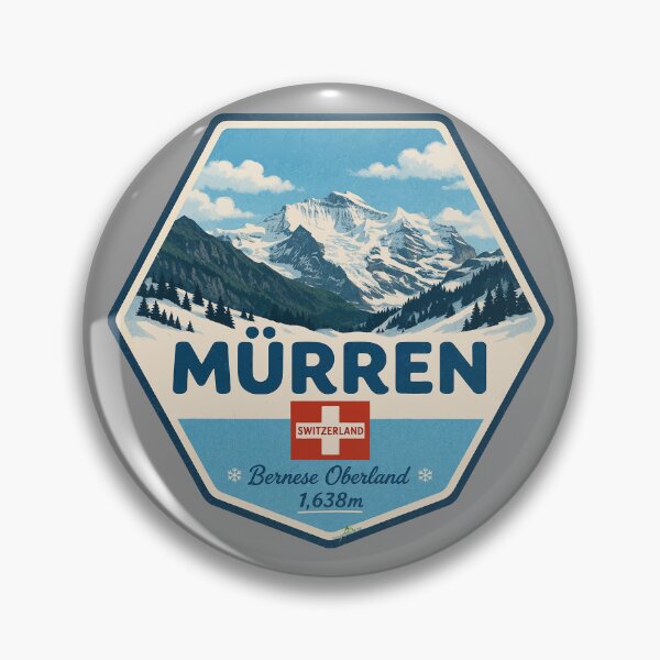 Item preview, Murren Ski Switzerland Skiing Alps Sticker TShirt 06 designed and sold by OuterShellUK.