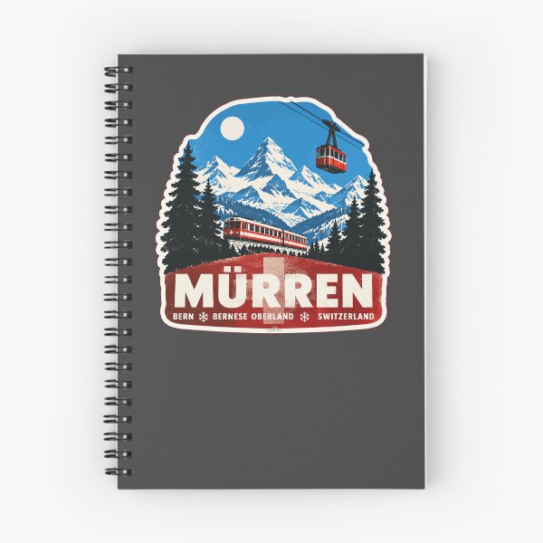 Item preview, Murren Ski Switzerland Skiing Alps Sticker TShirt 07 designed and sold by OuterShellUK.