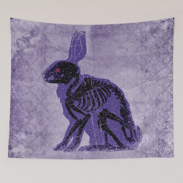 Item preview, Skeleton Rabbit Visible Anatomy X-Ray Bones Hare Violet designed and sold by Ghoul Enterprises.