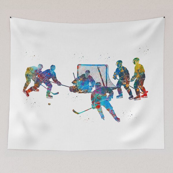 Item preview, Ice Hockey Team Watercolor Art designed and sold by Liededrom..