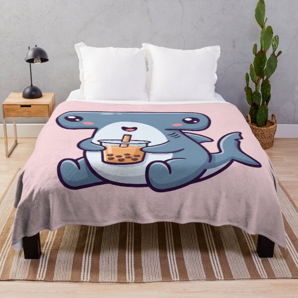 Item preview, Kawaii Hammerhead Shark Boba Bubble Tea designed and sold by Rariks.