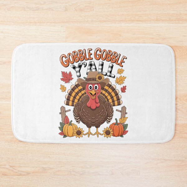 Item preview, Gobble Gobble Y'all – Cute Thanksgiving Turkey Art designed and sold by jkrphoto.