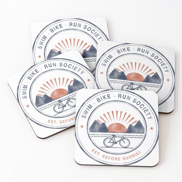 Item preview, Swim Bike Run Society Badge — Retro Triathlon Shirt designed and sold by Type2SupplyCo.
