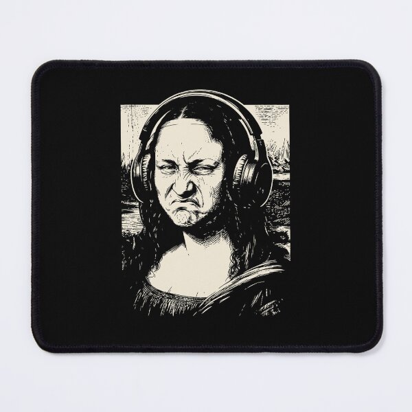 Artikelvorschau, Mona Lisa Kopfhörer EDM Musik Lustiges Meme entworfen und verkauft von ellapaintcoast.