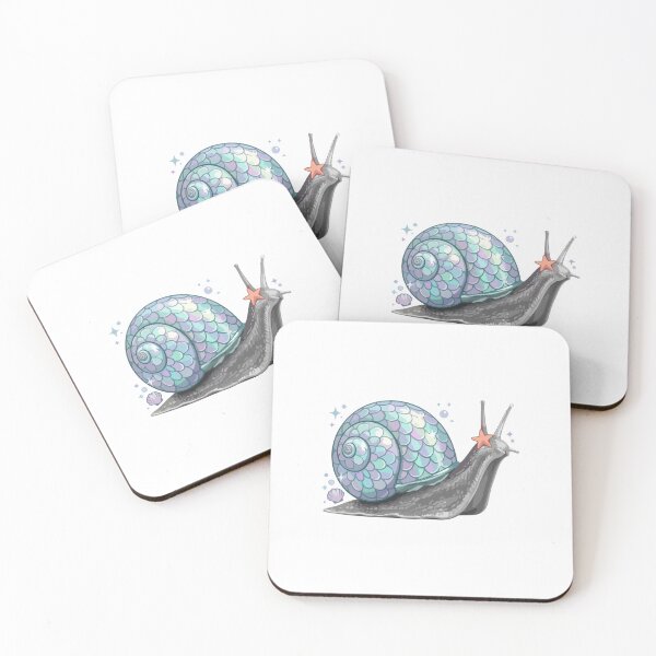 Item preview, Disco Snail - cute silver aqua disco snail  designed and sold by Prtina.