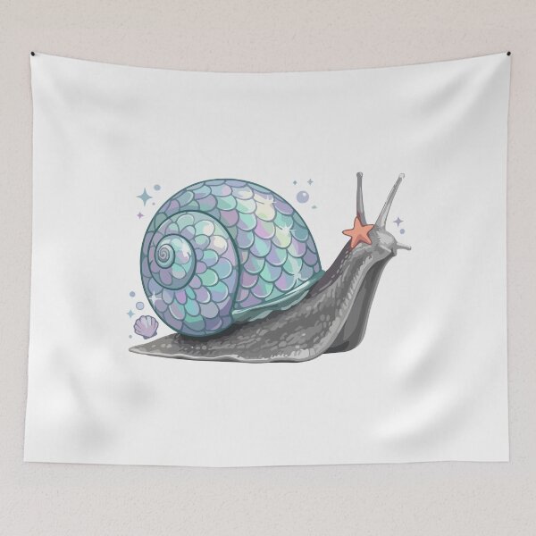 Item preview, Disco Snail - cute silver aqua disco snail  designed and sold by Prtina.